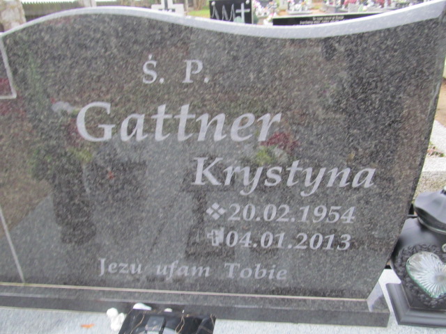 Krystyna Gattner 1954 Trzcinica - Grobonet - Wyszukiwarka osób pochowanych