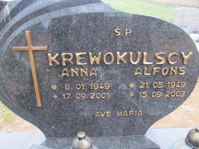 Alfons Krewokulski 1949 Trzcinica - Grobonet - Wyszukiwarka osób pochowanych