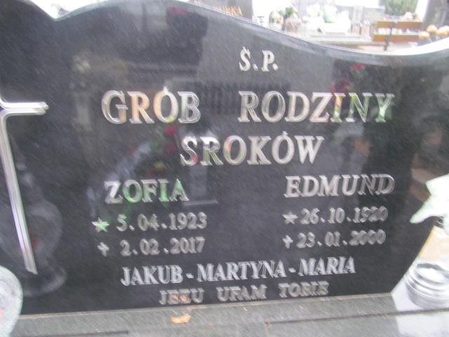 Zofia Sroka 1923 Trzcinica - Grobonet - Wyszukiwarka osób pochowanych