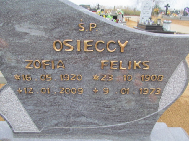 Zofia Osiecka 1920 Trzcinica - Grobonet - Wyszukiwarka osób pochowanych