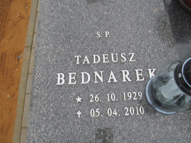 Tadeusz Bednarek 1929 Trzcinica - Grobonet - Wyszukiwarka osób pochowanych